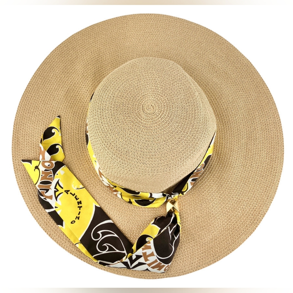 NWT $1150 sz M Valentino scarf trimmed hat